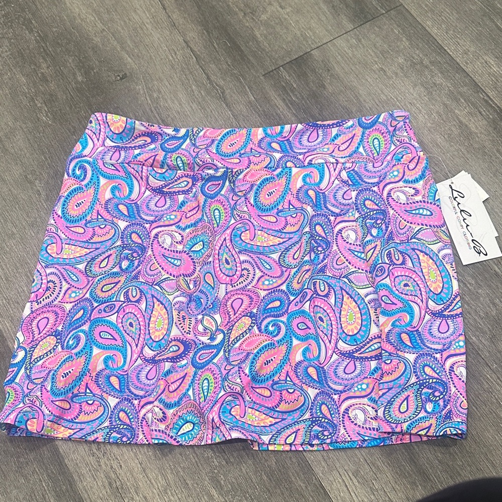 Lulu B Vibrant Paisley Skirt in Pink and Purple NEW NWT